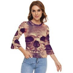 Day-of-the-dead Bell Sleeve Top