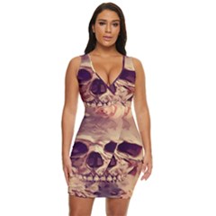 Day-of-the-dead Draped Bodycon Dress by nateshop