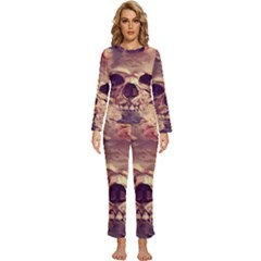 Day-of-the-dead Womens  Long Sleeve Lightweight Pajamas Set by nateshop