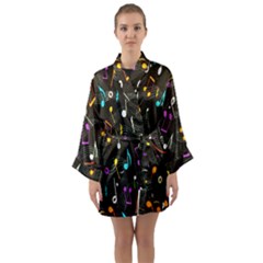 Fabric-65 Long Sleeve Satin Kimono by nateshop