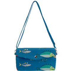 Fish-73 Removable Strap Clutch Bag by nateshop