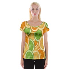 Fruits-orange Cap Sleeve Top by nateshop