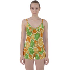 Fruits-orange Tie Front Two Piece Tankini by nateshop