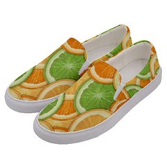 Fruits-orange Men s Canvas Slip Ons by nateshop