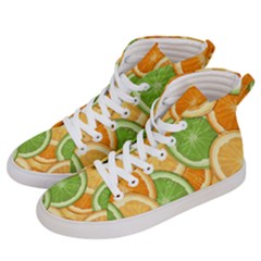 Fruits-orange Men s Hi-top Skate Sneakers