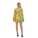 Fruits-orange Round Neck Long Sleeve Bohemian Style Chiffon Mini Dress View4