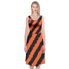 Halloween-background Midi Sleeveless Dress by nateshop