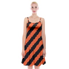 Halloween-background Spaghetti Strap Velvet Dress by nateshop