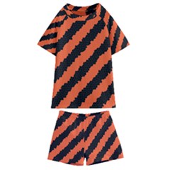 Halloween-background Kids  Swim Tee And Shorts Set by nateshop