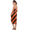 Halloween-background Waist Tie Cover Up Chiffon Dress View2