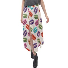 Macaron Velour Split Maxi Skirt by nateshop