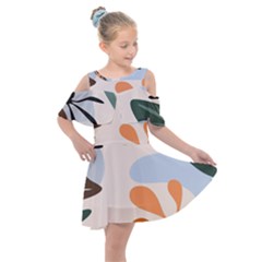 Palm Kids  Shoulder Cutout Chiffon Dress by nateshop