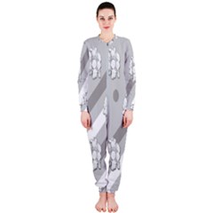 Strip-gray Onepiece Jumpsuit (ladies) by nateshop