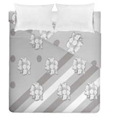 Strip-gray Duvet Cover Double Side (queen Size) by nateshop