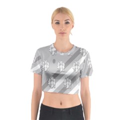 Strip-gray Cotton Crop Top by nateshop