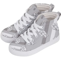 Strip-gray Kids  Hi-top Skate Sneakers by nateshop