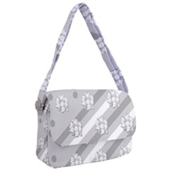 Strip-gray Courier Bag by nateshop