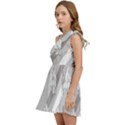 Strip-gray Kids  One Shoulder Party Dress View3