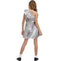 Strip-gray Kids  One Shoulder Party Dress View4