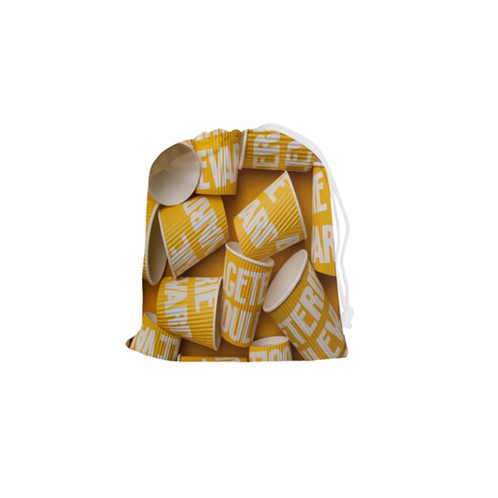 Yellow-cups Drawstring Pouch (Small)