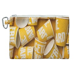 Yellow-cups Canvas Cosmetic Bag (xl) by nateshop