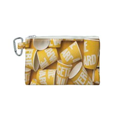 Yellow-cups Canvas Cosmetic Bag (small)