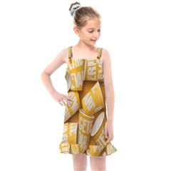 Yellow-cups Kids  Overall Dress by nateshop