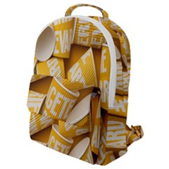 Yellow-cups Flap Pocket Backpack (small)