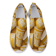 Yellow-cups Women s Slip On Sneakers