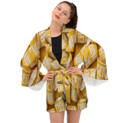 Yellow-cups Long Sleeve Kimono by nateshop