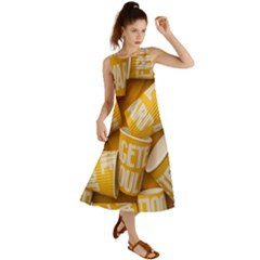 Yellow-cups Summer Maxi Dress