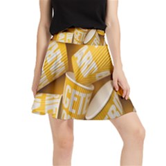 Yellow-cups Waistband Skirt by nateshop