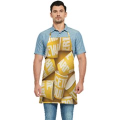 Yellow-cups Kitchen Apron by nateshop