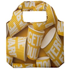 Yellow-cups Foldable Grocery Recycle Bag by nateshop