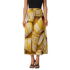 Yellow-cups Classic Midi Chiffon Skirt