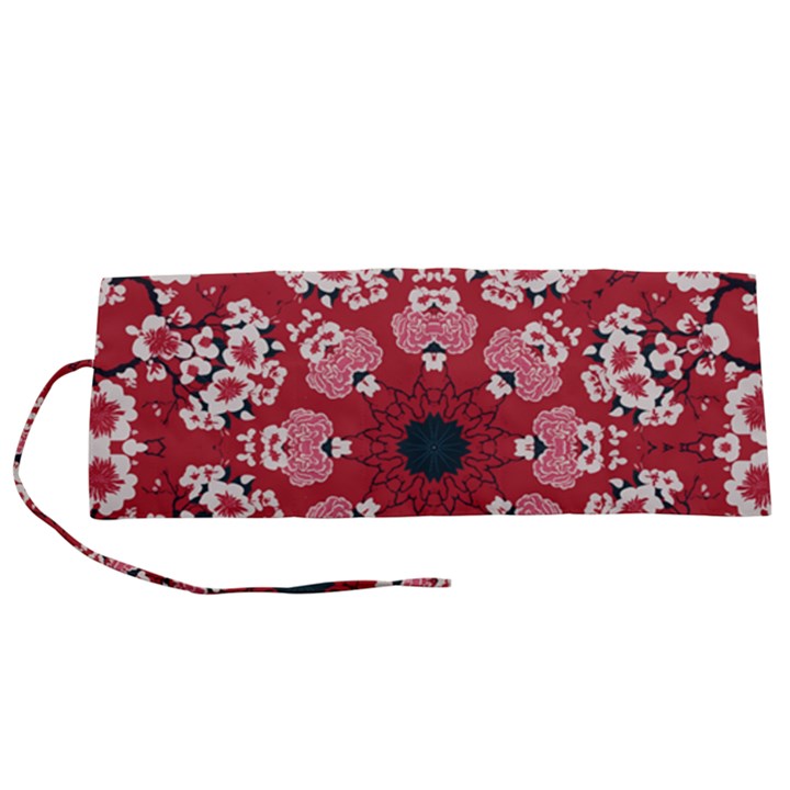 Traditional Cherry blossom  Roll Up Canvas Pencil Holder (S)