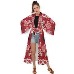 Traditional Cherry Blossom  Maxi Kimono by Kiyoshi88