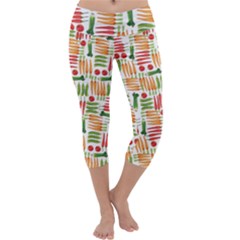 Vegetables Capri Yoga Leggings by SychEva