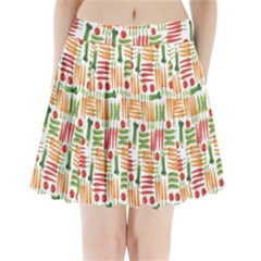 Vegetables Pleated Mini Skirt by SychEva