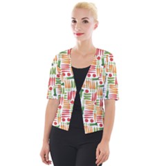 Vegetables Cropped Button Cardigan by SychEva