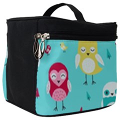 Owls Owl Bird Cute Animal Art Vector  Pattern Colorful Make Up Travel Bag (big) by Salman4z