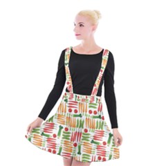 Vegetables Suspender Skater Skirt by SychEva