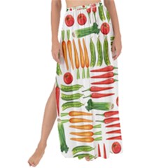 Vegetables Maxi Chiffon Tie-up Sarong by SychEva