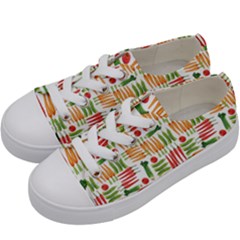 Vegetables Kids  Low Top Canvas Sneakers by SychEva