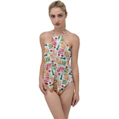 Vegetables Go With The Flow One Piece Swimsuit by SychEva