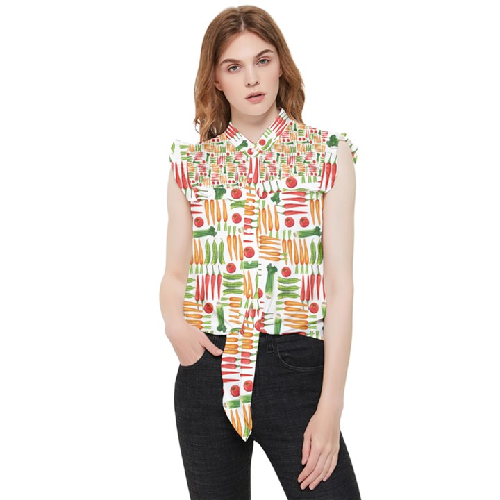 Vegetables Frill Detail Shirt