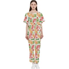 Vegetables Batwing Lightweight Chiffon Jumpsuit by SychEva