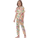 Vegetables Kids  Satin Short Sleeve Pajamas Set View1