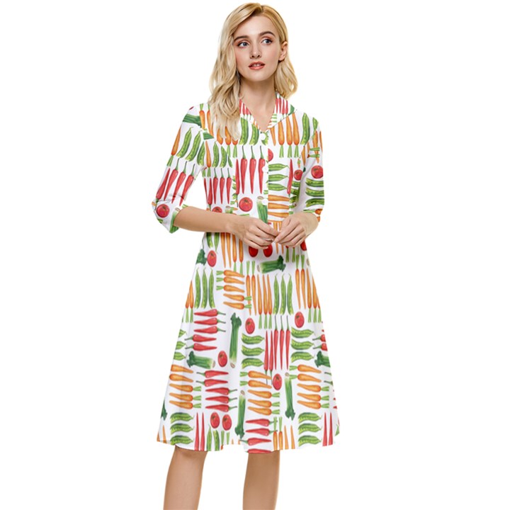 Vegetables Classy Knee Length Dress