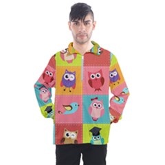 Owls Pattern Abstract Art Vector Cartoon Men s Half Zip Pullover by Salman4z